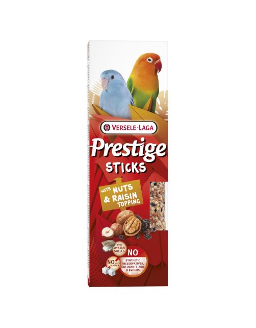 Versele Laga Prestige Sticks male papige orašasti plodovi i grožđice, 2 komada
