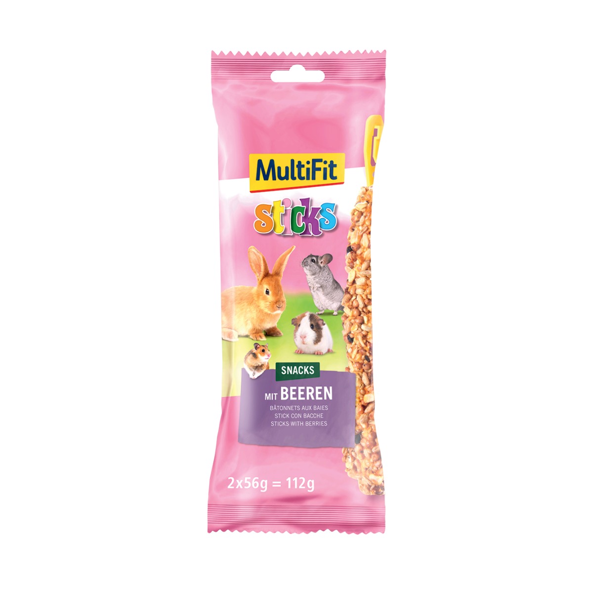 MultiFit Sticks za glodavce s bobičastim voćem 112 g