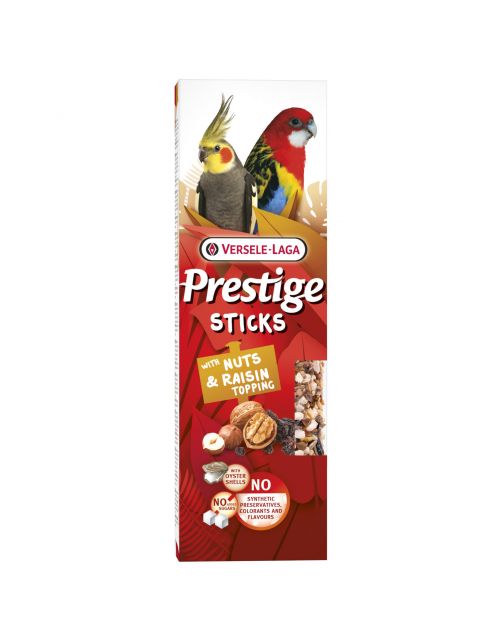Versele Laga Prestige Sticks srednje papige orašasti plodovi i grožđice, 2 komad