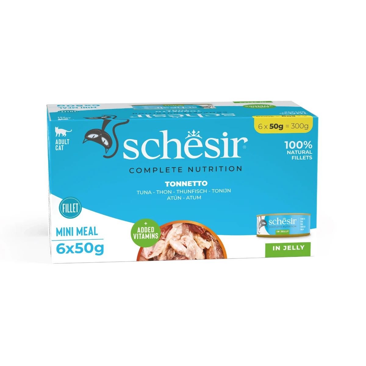 Schesir Cat tuna multipack, konzerva 6x50 g
