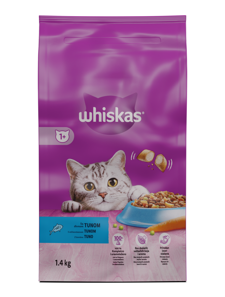 Whiskas 1+ s tunom 1,4 kg