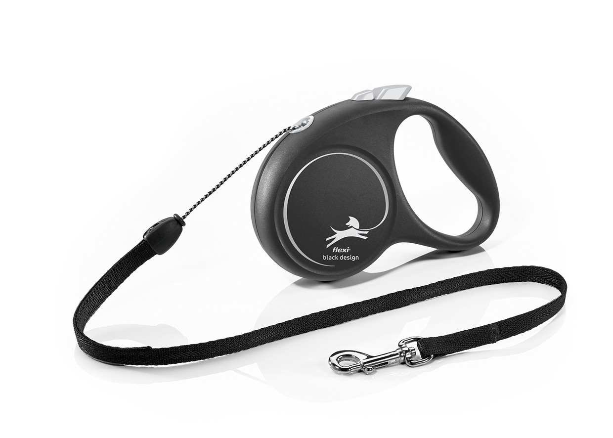 Flexi Black Design uže, crna