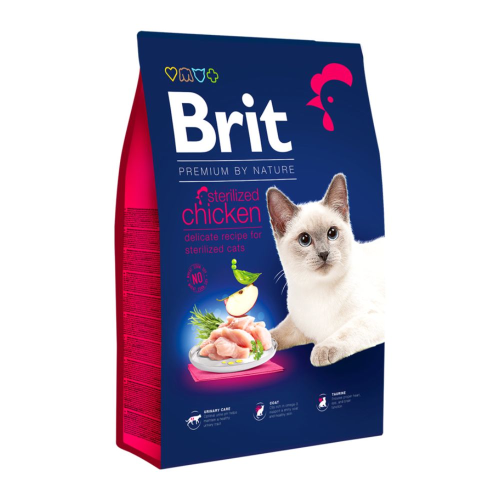 Brit Premium by Nature Sterilised Cat piletina 8 kg