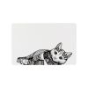 Trixie podloga za posude za mačke crno-bijela, 44x28 cm