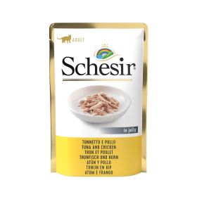Schesir Cat tuna i pileći fileti u želeu, vrećica 85 g