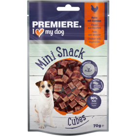 Premiere poslastica za pse Mini Snack Cubes piletina s povrćem 70 g