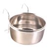 Trixie posuda za ptice čelična s nosačem 0,3 l/fi-9 cm