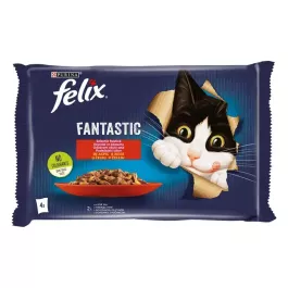 Felix Fantastic Govedina Piletina 4 x 85 g