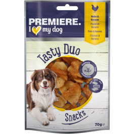 Premiere poslastica za pse Tasty Duo Snack piletina s bananom 70 g