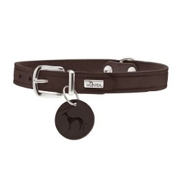 Hunter ogrlica za pse Aalborg S 42 cm, koža tamnosmeđa