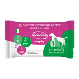 Inodorina Refresh Clorexidine džepne vlažne maramice, 15 komada
