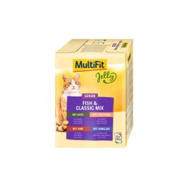 MultiFit Cat Senior riba i classic mix u želeu 12x100 g