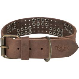 Trixie ogrlica za pse Rivet kožna M 38-47 cm/40 mm smeđa