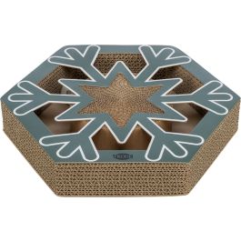 Trixie grebalica za mačke božićna Pahuljica karton 33x6x28 cm, petrol
