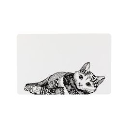 Trixie podloga za posude za mačke crno-bijela, 44x28 cm