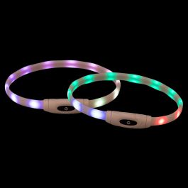 Trixie ogrlica za pse svjetleća USB silikon XS-XL multicolor