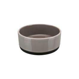 Trixie posuda za pse keramička s gumenim rubom 0,75 l/fi-16 cm siva