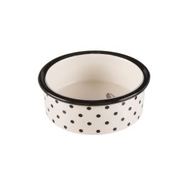 Trixie posuda za mačke keramička 0,3 l/fi-12 cm bijela/crne točke