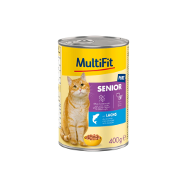MultiFit Cat Senior paté losos, konzerva 400 g