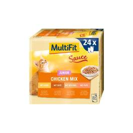 MultiFit Cat Junior mix piletina u umaku Multipack 24x100 g
