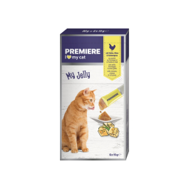 Premiere poslastica za mačke My Jelly piletina, sir, mačja metvica 6x15 g