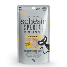 Schesir Cat Special Mousse Exigent piletina s pačjom jetrom, vrećica 70 g