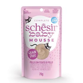 Schesir Cat Baby Mousse piletina i jetra, vrećica 70 g