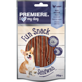 Premiere poslastica za pse Fun Snack Sandwich piletina i riba 70 g