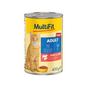 MultiFit Cat Adult Sauce govedina i jetra 400 g konzerva