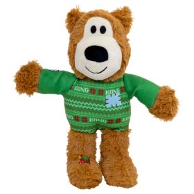 Kong igračka za pse Holiday Wild Knots Sweater Bear zeleni M/L