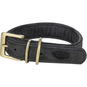 Trixie ogrlica za pse Pure kožna M-L 39-46 cm/35 mm crna