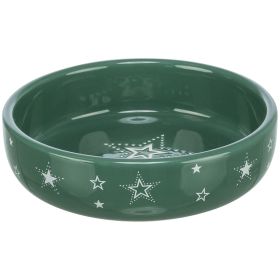 Trixie posuda za pse božićna keramička zelena, 0,4 l/fi-15 cm