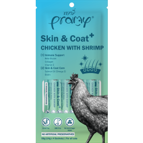 Pramy poslastica za mačke Skin&Coat od piletine sa škampima 4x14 g