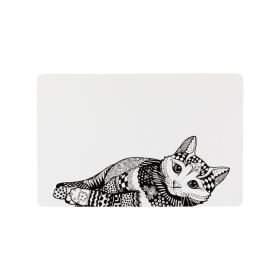 Trixie podloga za posude za mačke crno-bijela, 44x28 cm