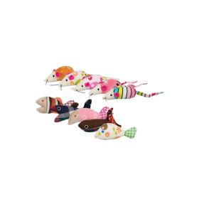 Trixie igračka za mačke pliš miš/riba 9-12 cm, 1 komad