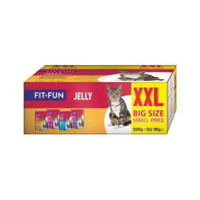 FIT+FUN Cat žele 4 okusa Multipack 92x100 g