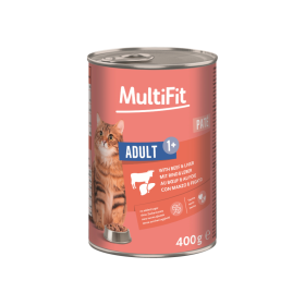 MultiFit Cat Adult govedina i jetra 400 g, pate konzerva