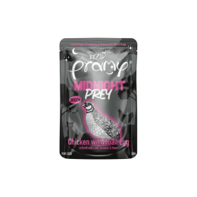 Pramy Cat Midnight Prey piletina s prepeličjim jajem u juhi 80 g