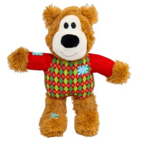 Kong igračka za pse Holiday Wild Knots Sweater Bear crveni S/M