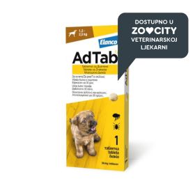 AdTab tablete protiv buha i krpelja za žvakanje za pse (1,3–2,5 kg)