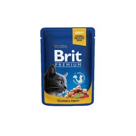 Brit Premium Cat komadići u umaku s lososom i pastrvom, vrećica 100 g