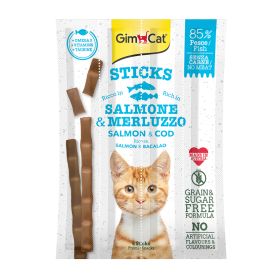 GimCat poslastica za mačke štapići s lososom i bakalarom 4 komada, 20 g
