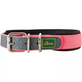 Hunter ogrlica za pse Convenience Comfort S 40 cm, neon roza