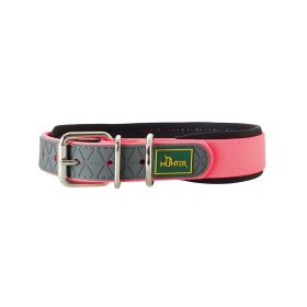 Hunter ogrlica za pse Convenience Comfort M 50 cm, neon roza