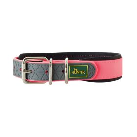 Hunter ogrlica za pse Convenience Comfort L 60 cm neon roza