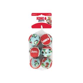 Kong igračka za pse božićna SqueakAir Balls M (6 kom)