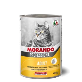 Morando Professional Cat Adult komadići piletina i puretina 405 g konzerva
