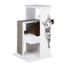 Trixie grebalica za mačke Maria 101 cm bijelo/siva