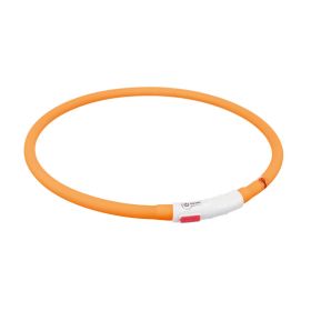 Trixie ogrlica za pse F.L. USB silikon XS-XL 70 cm/fi-10 mm narančasta