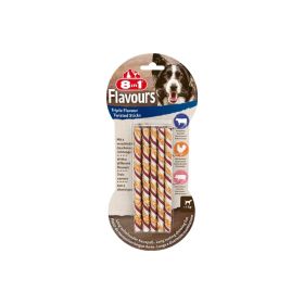 8in1 poslastica za pse Triple Flavour Twisted sticks 10 komada, 70 g